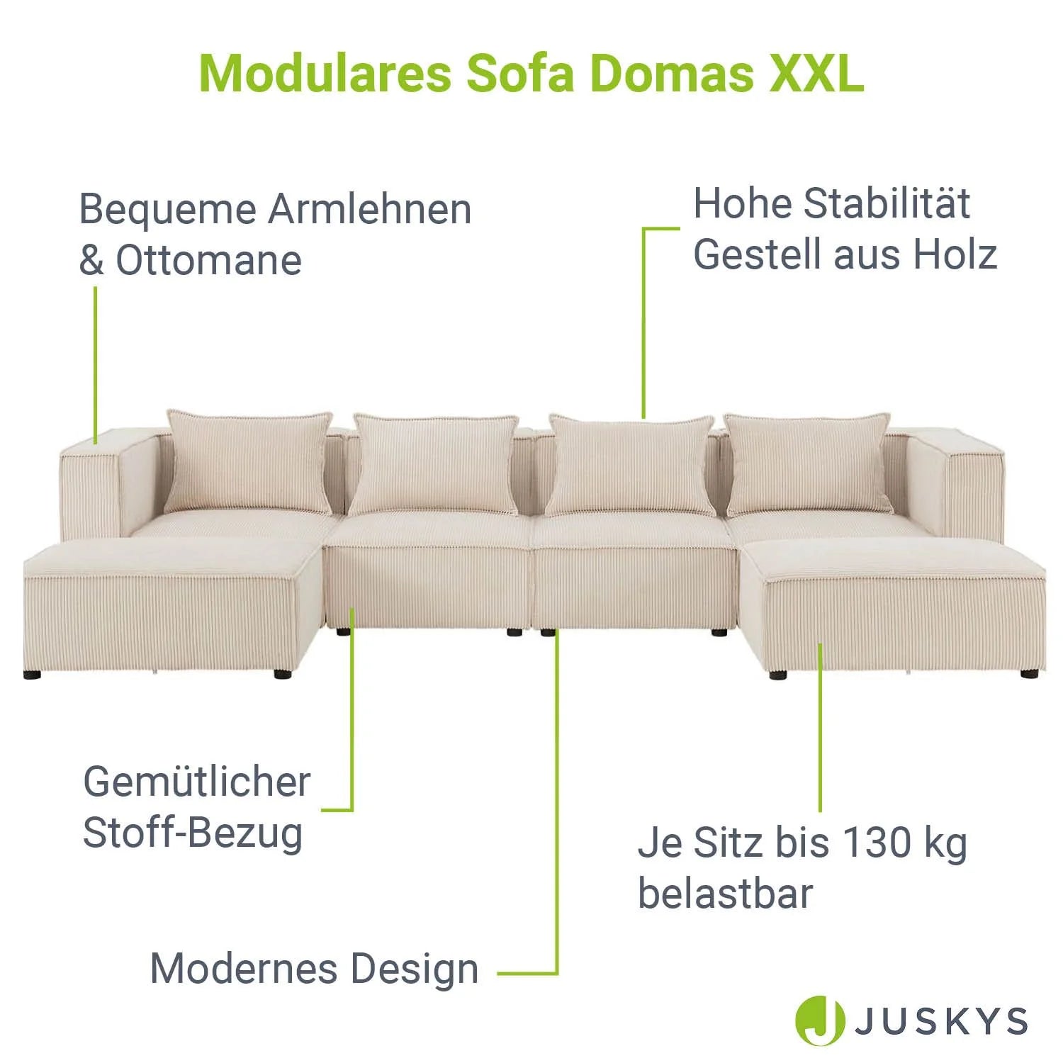 2025 Sofá modular Domas XXL – salón modulable