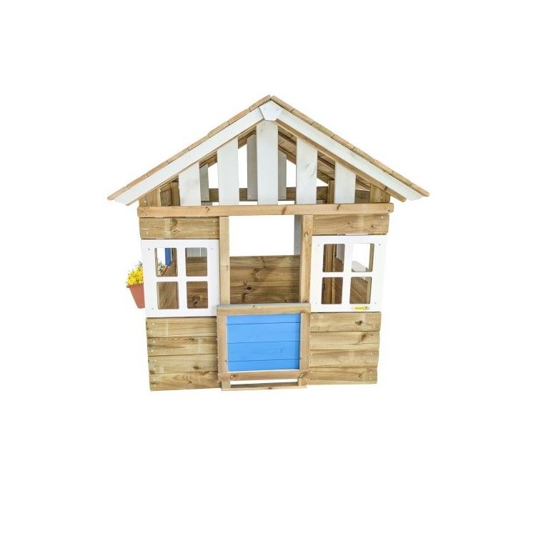 Casita De Madera Masgames Lollipop Azul Sin Suelo De Madera