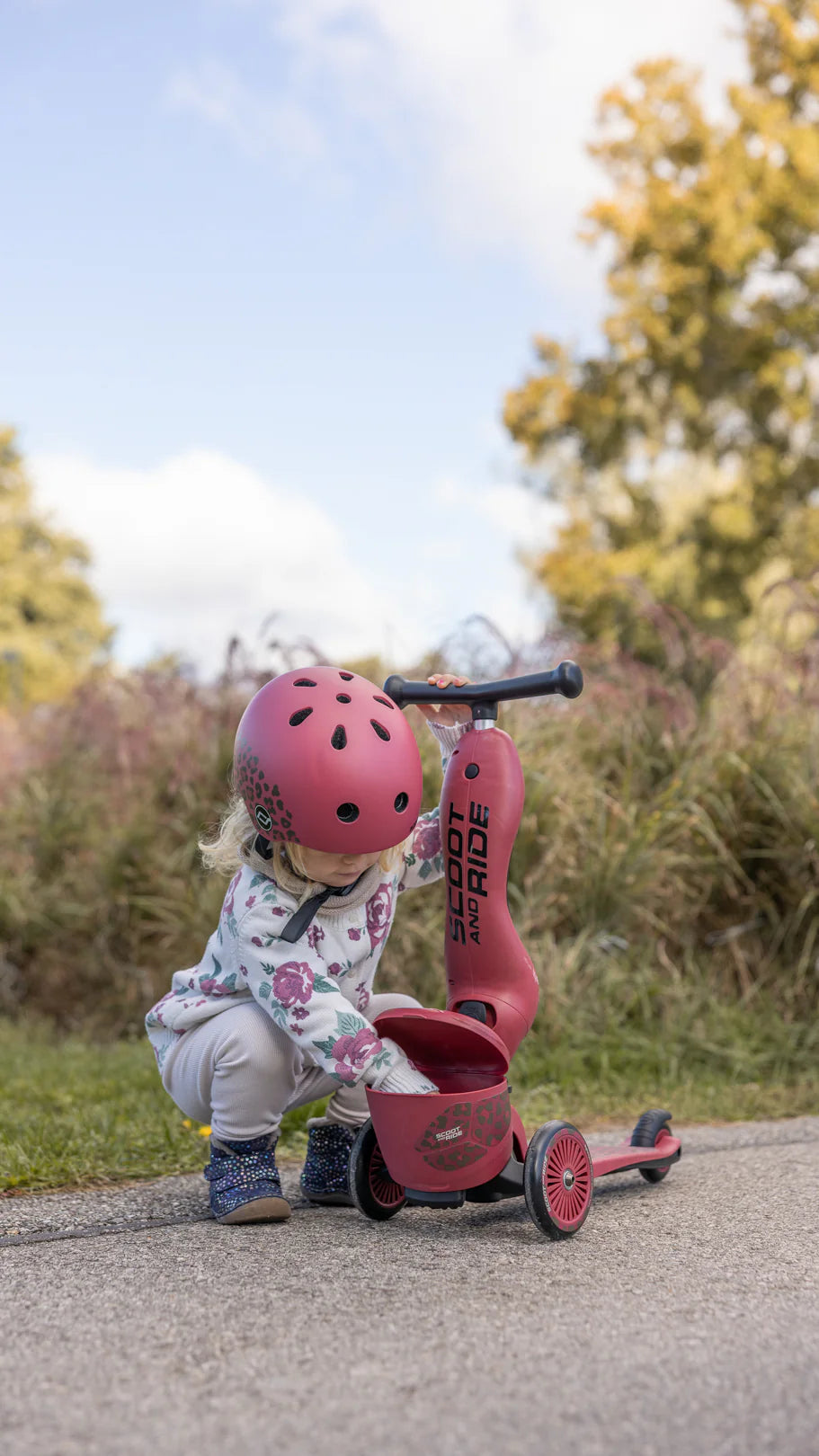 2025 Patinete Scoot & Ride Highwaykick 1 Lifestyle 2-en-1 con Asiento, para Niños de 1 a 5 Años, Diseño con Compartimento de Almacenamiento