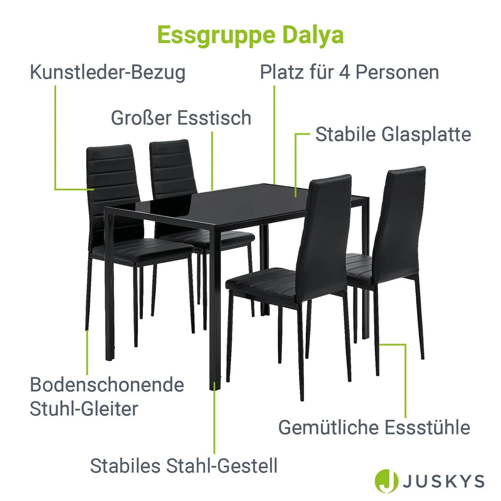 2025 Conjunto de comedor Dalya para 4 personas
