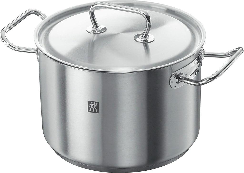 ZWILLING 5-Piece Cookware Set, 4 Lids, Suitable for Induction, Stainless Steel, Passion, Bright Grey, Diameter 16 cm, Diameter 20 cm, Diameter 24 cm, Diameter 28 cm
