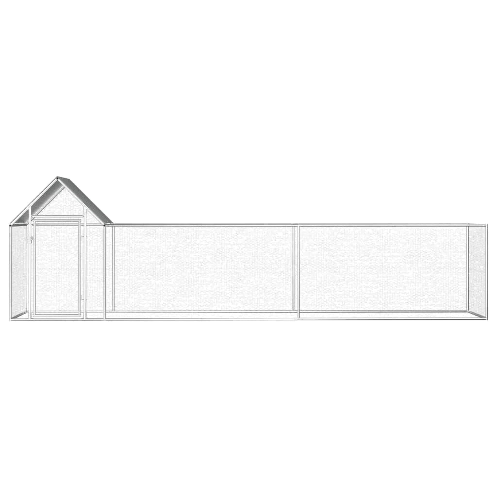 2025 Jaula para gallinas de acero 5 x 1 x 1,5 m – Recinto exterior seguro para aves de corral y pequeños animales