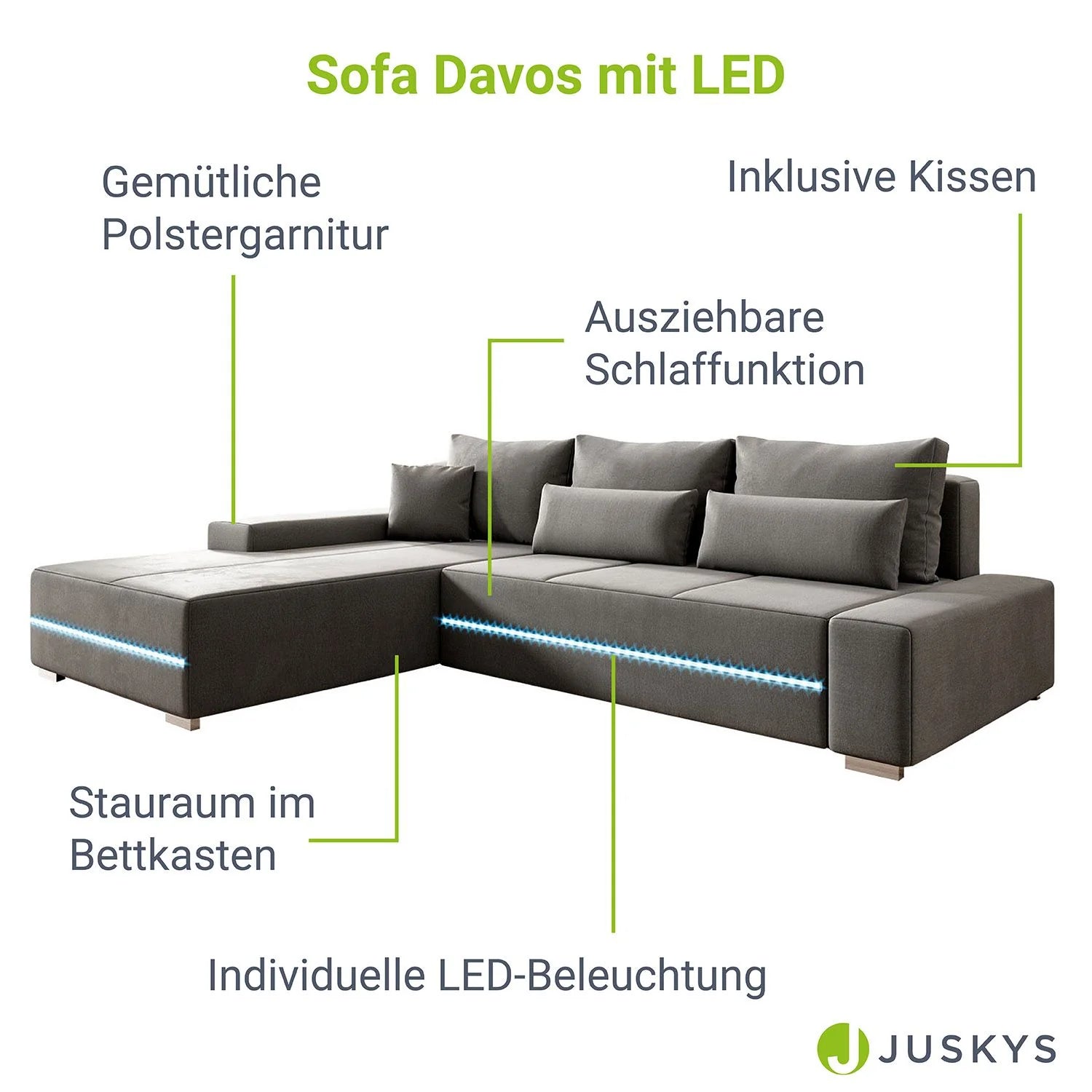 2025 Sofá Davos con LED