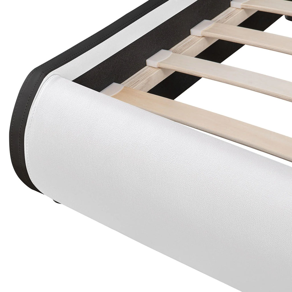 2025 Cama tapizada Sevilla 140x200 cm en blanco
