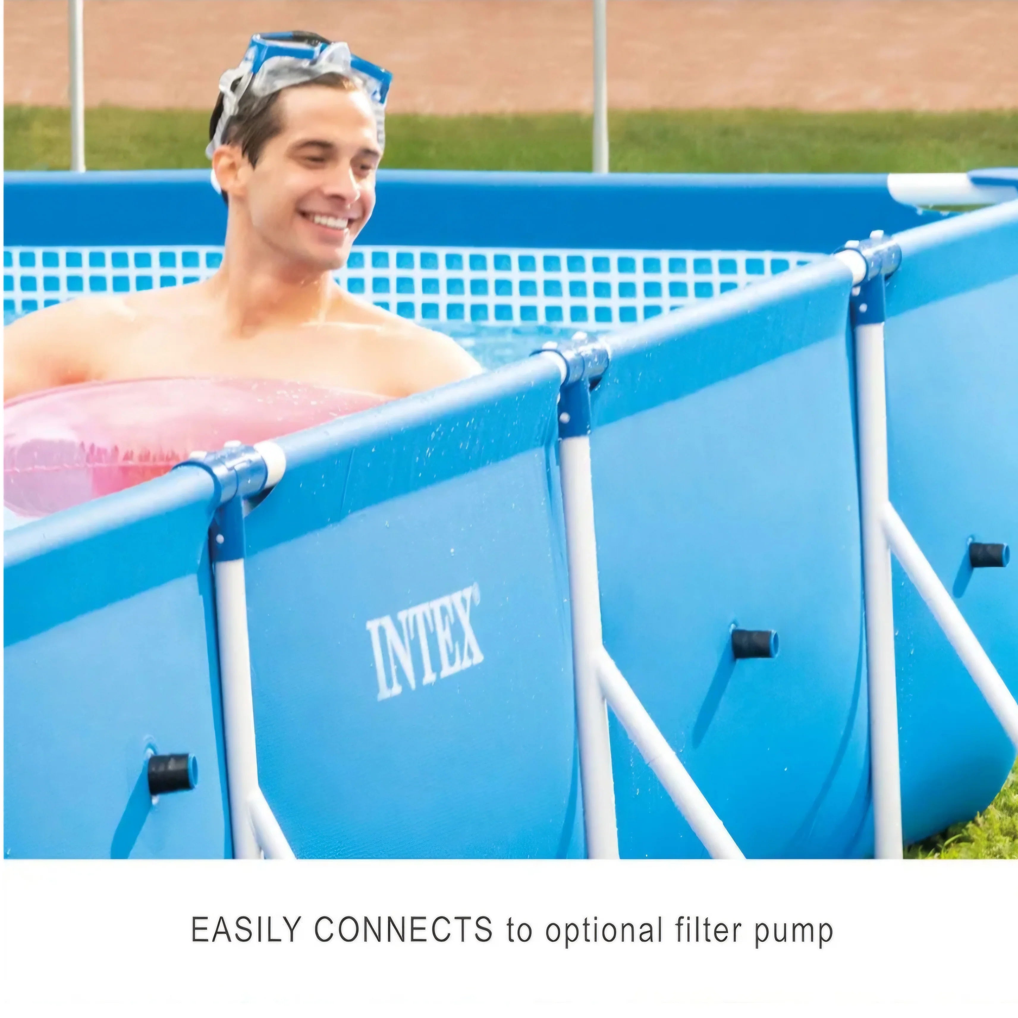 2025 Piscina Elevada Intex Rectangular con Estructura 14' 9¼" x 7' 2⅝" x 33"
