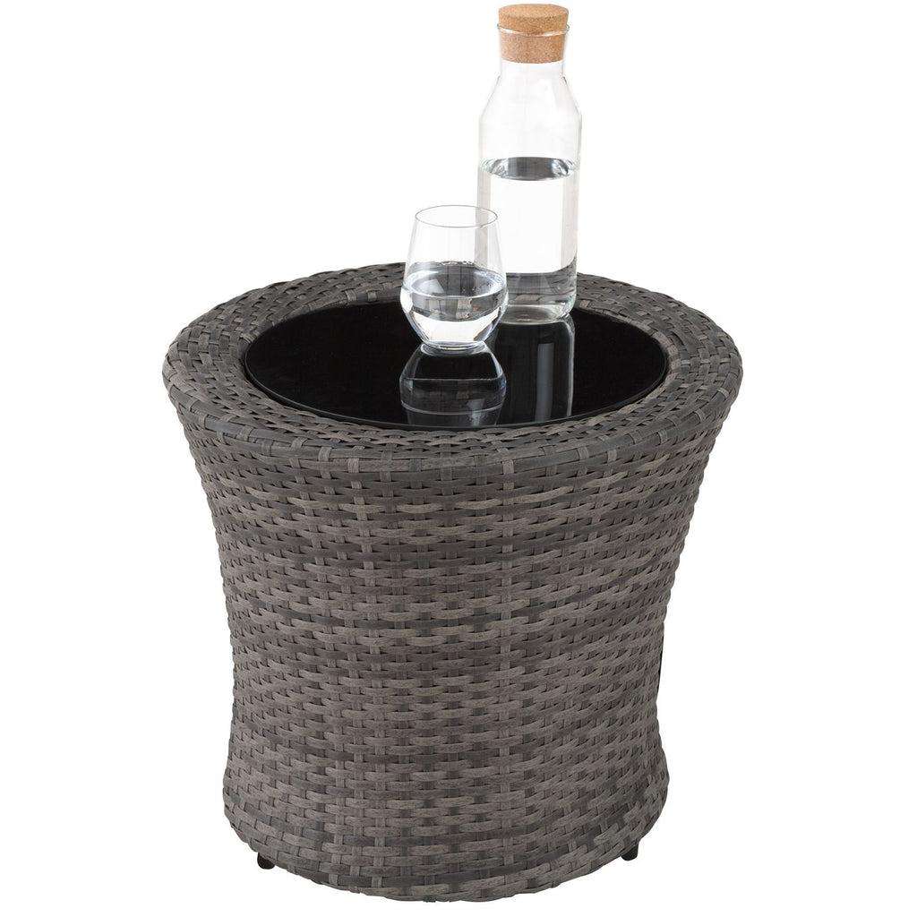 Conjunto De Ratán Y Aluminio Nizza - Gris