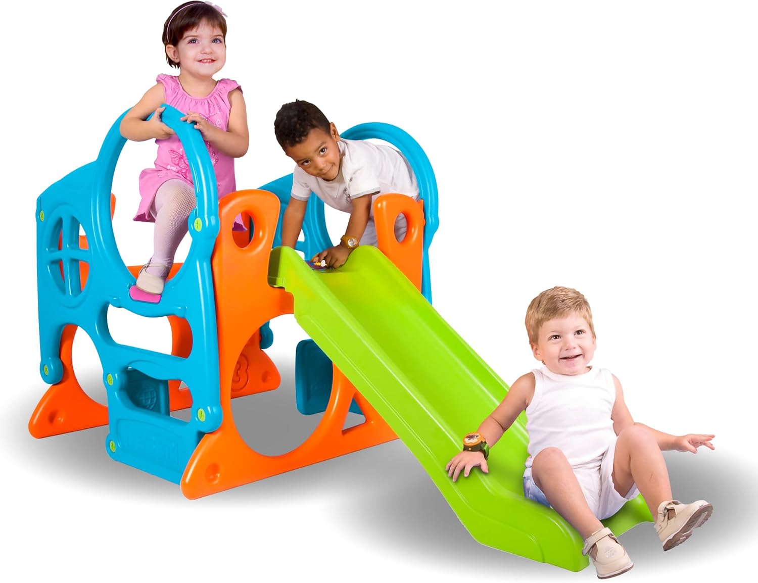 FEBER - Wood House, Centro de Actividades en el Bosque con Tobogán y Mesa Convertible en Arenero, Colores Luminosos y Resistentes a la Luz, Fácil Montaje, Niños de 3 a 8 años, Famosa (800009590)