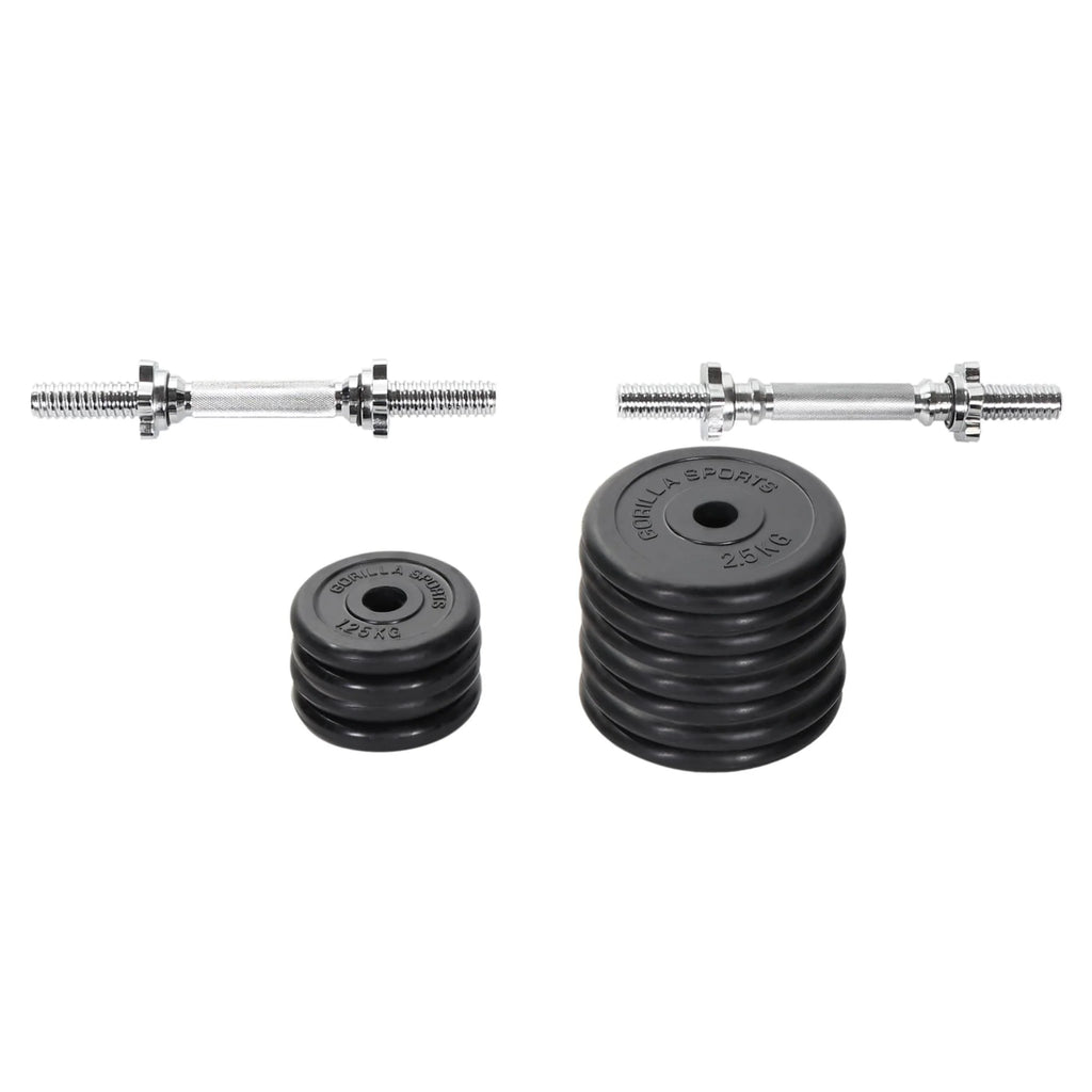 2025 Set de mancuernas con recubrimiento de caucho 30 kg