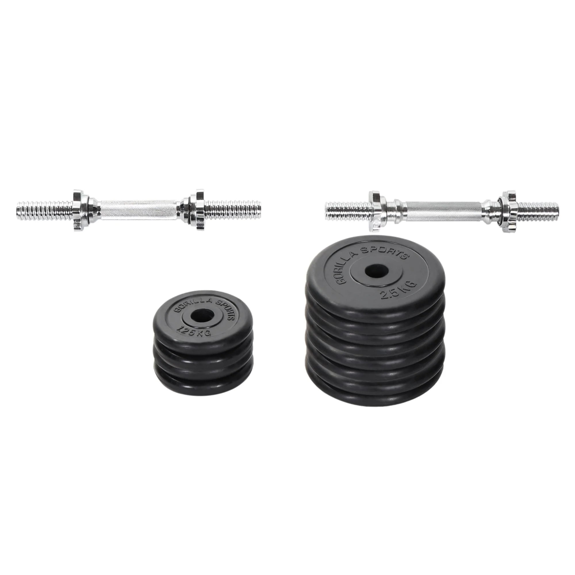 2025 Set de mancuernas con recubrimiento de caucho 30 kg