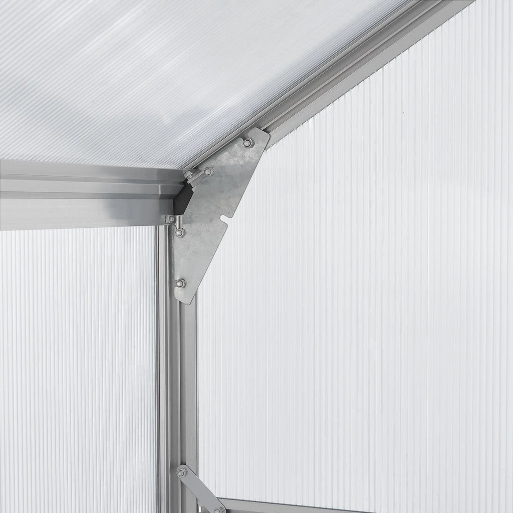 2025 Invernadero de jardín de aluminio con base – Ideal para frutas, verduras y resguardo invernal