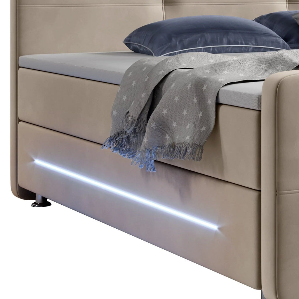 2025 Cama de muelles Houston – Tela