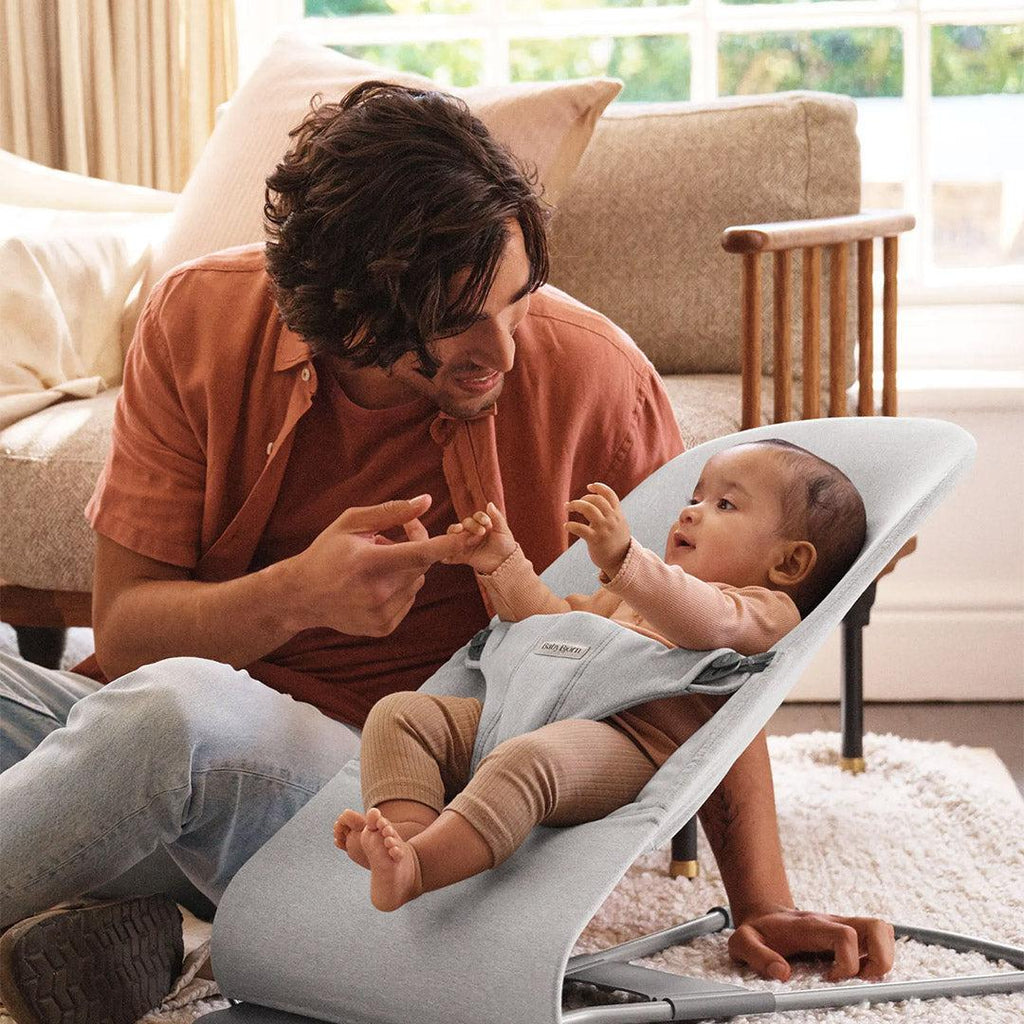 BabyBjörn Bouncer Bliss Woven Mélange -Gris claro