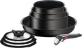 Tefal Ingenio Unlimited On - Juego de 3 Cazos 16/18/20 cm + Mango extraíble | Apto inducción, antiadherentes, revestimiento titanio, Thermo-signal, sin PFOA, apto lavavajillas y horno
