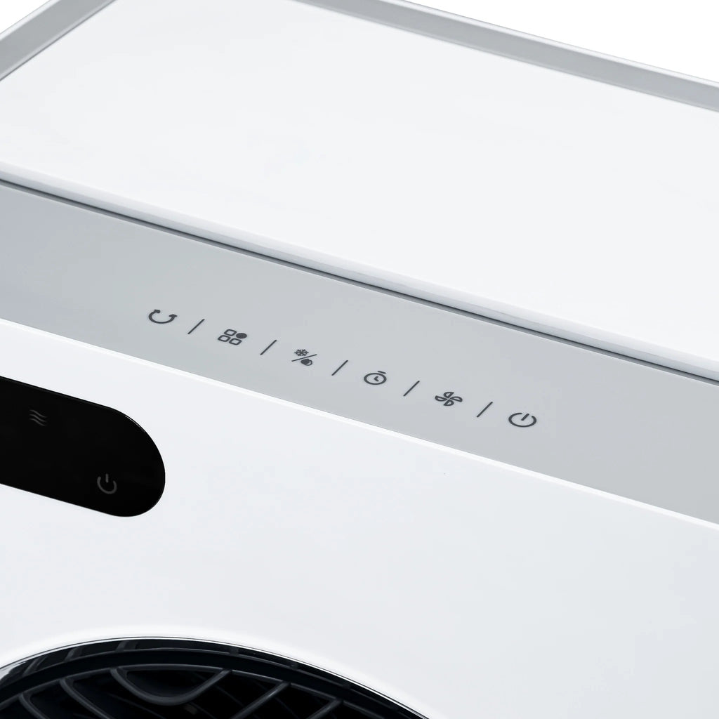 2025 Newair® Enfriador de Aire Evaporativo y Ventilador Portátil 1 600 CFM con Placa de Enfriamiento tipo Panal – Blanco