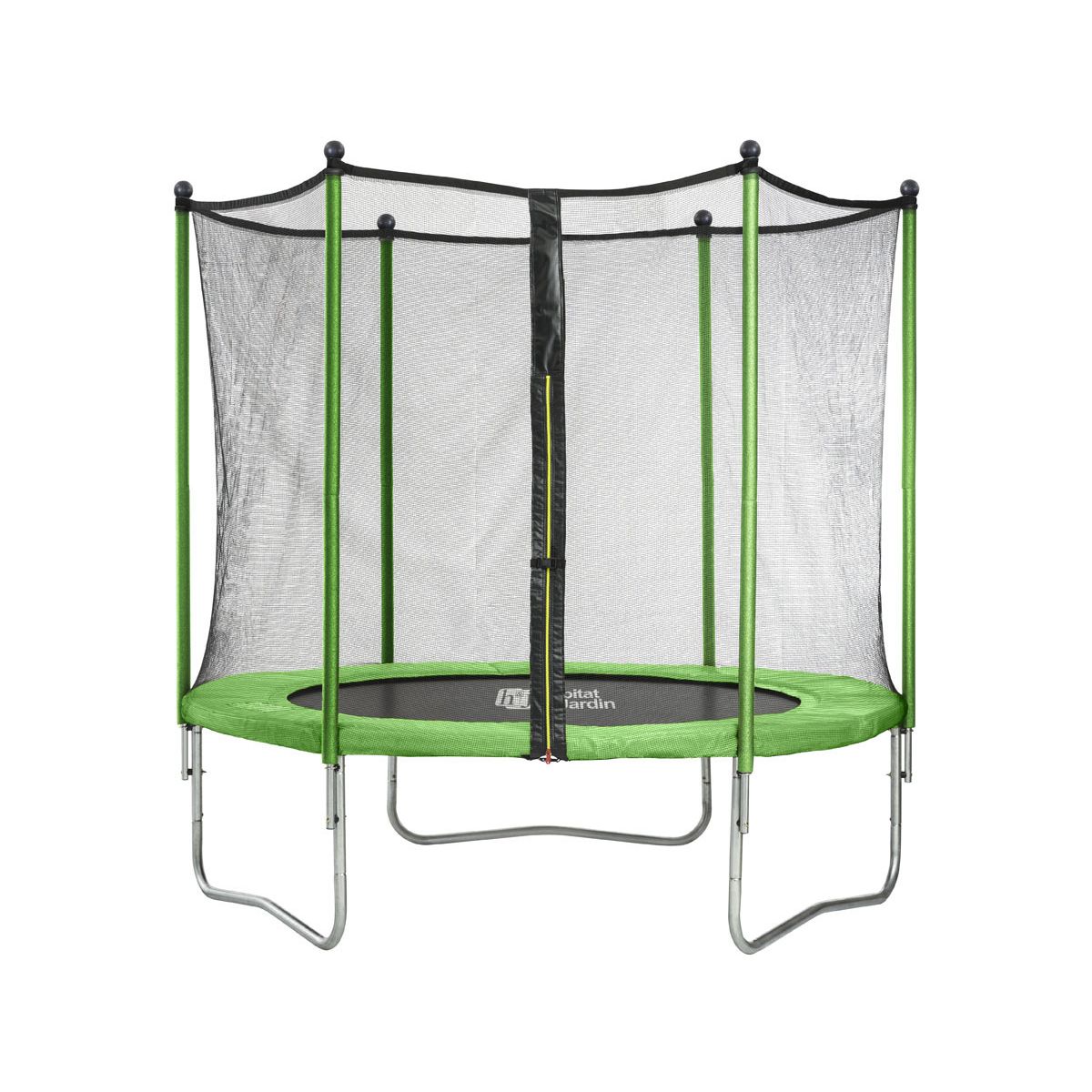 Cama Elástica "yoopi" - Ø 1.8 M - Con Red + Escalera + Cubierta De Protección + Kit De Anclaje