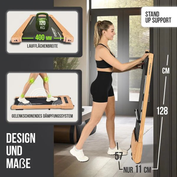 2025 Caminadora Walking Pad 4.2 – Diseño elegante en madera (0–6 km/h), compatible con aplicaciones