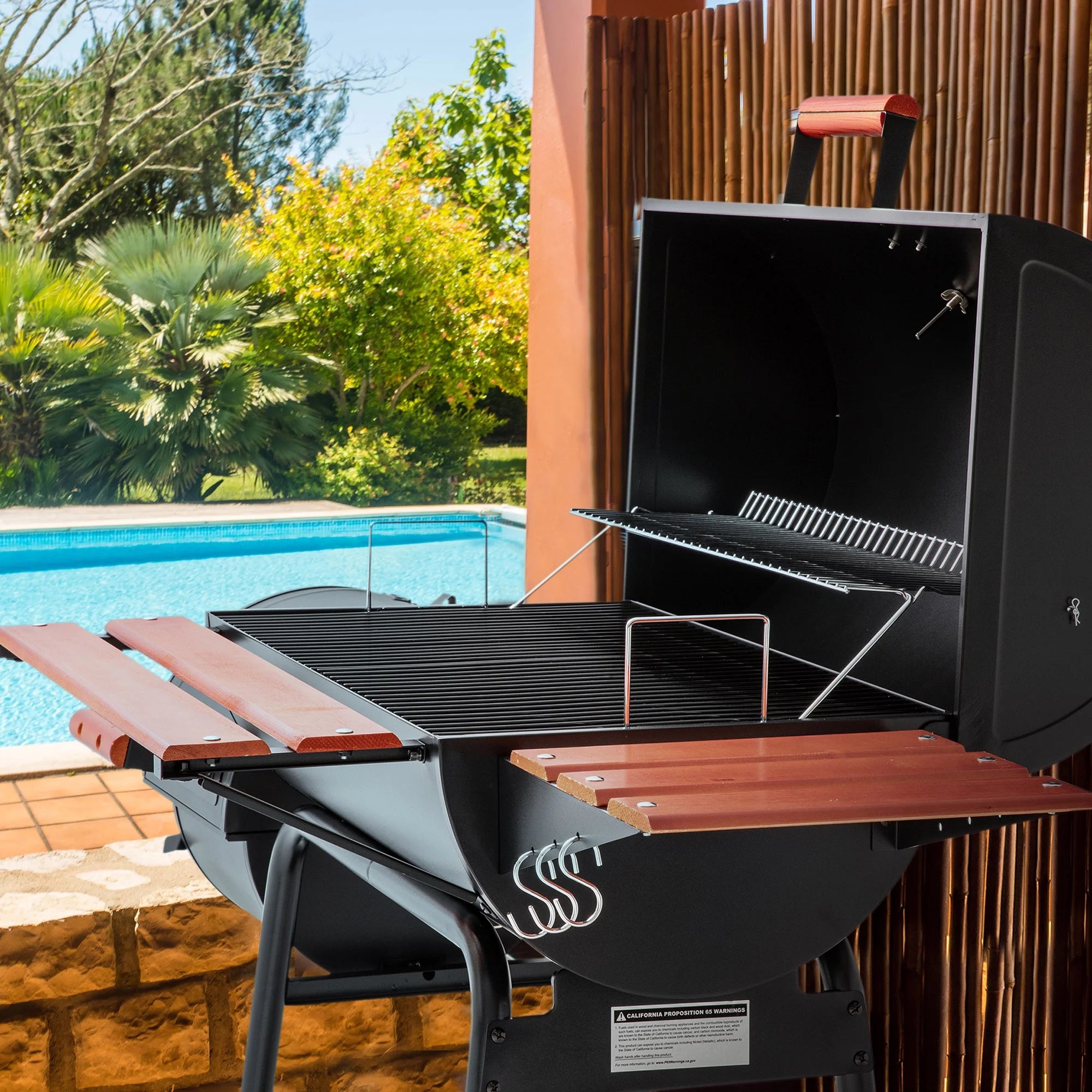 2025 Royal Gourmet CC1830W Parrilla de carbón de 76 cm con ahumador lateral