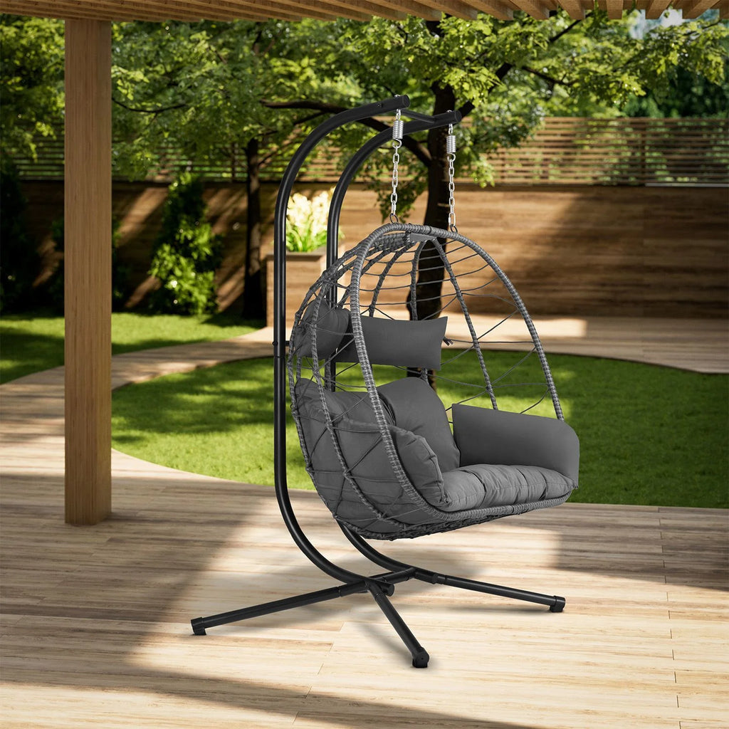 2025 Sillón colgante doble de resina trenzada Aria