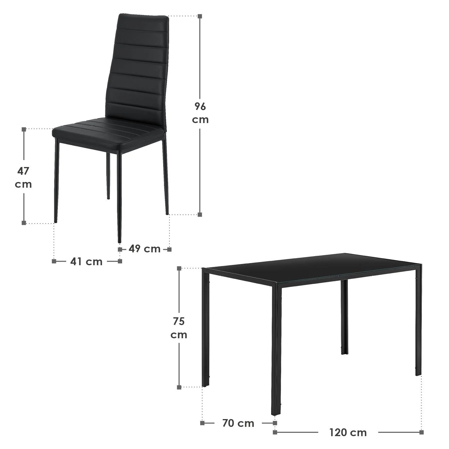 2025 Conjunto de comedor Dalya para 4 personas