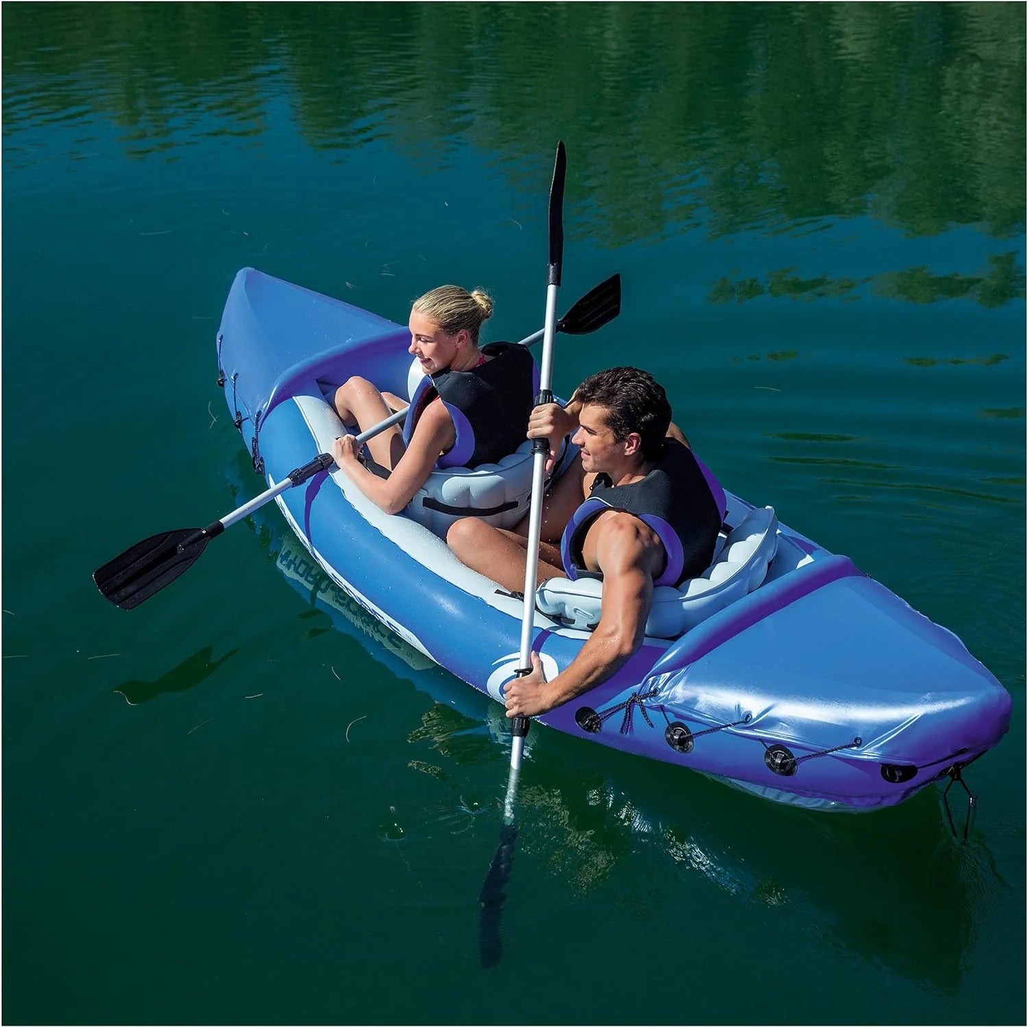 2025 Kayak inflable Bestway Voyager Lite-Rapid X2, azul, 320 x 89 cm