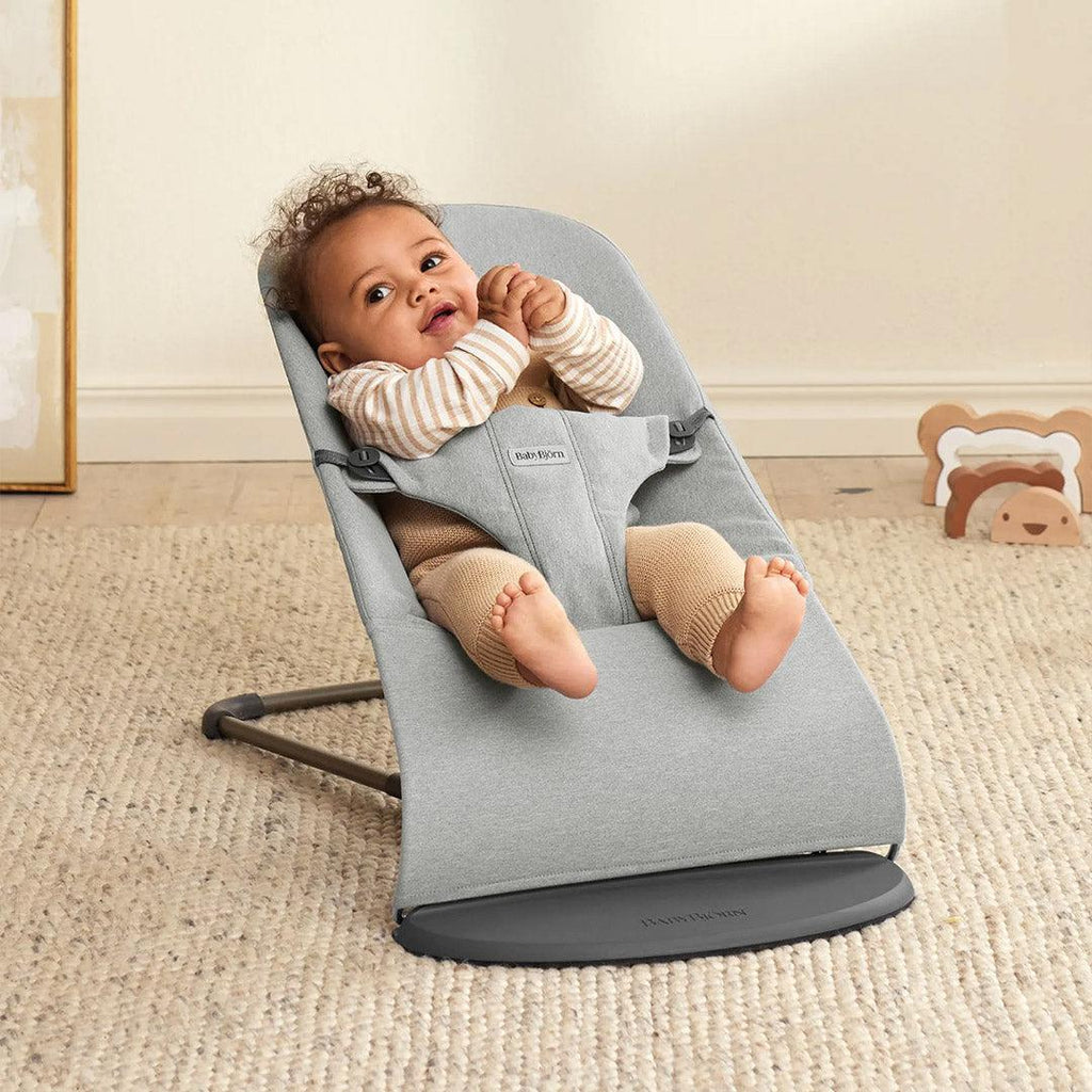 BabyBjörn Bouncer Bliss Woven Mélange -Gris claro