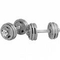 2025 Set de mancuernas cortas de fundición Gripper 30 kg plateado