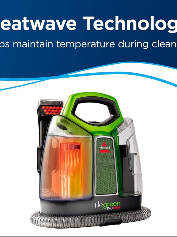 2025 BISSELL Little Green Proheat – Limpiador profundo portátil y quitamanchas para alfombras y tapicería