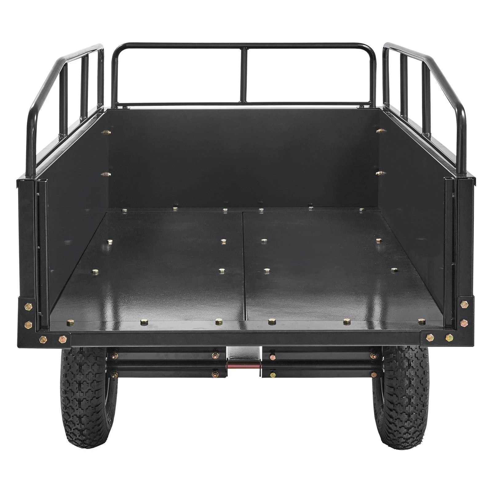Remolque utilitario volquete VEVOR para ATV – 680 kg, 425 L – acero resistente con barandillas removibles