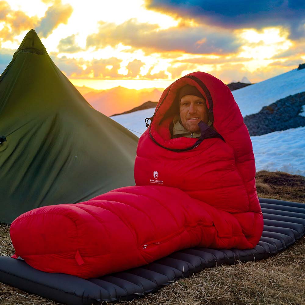 2025 Saco de dormir Alpin Loacker Down Pro 4 estaciones – 1000 g de plumón, -15°C