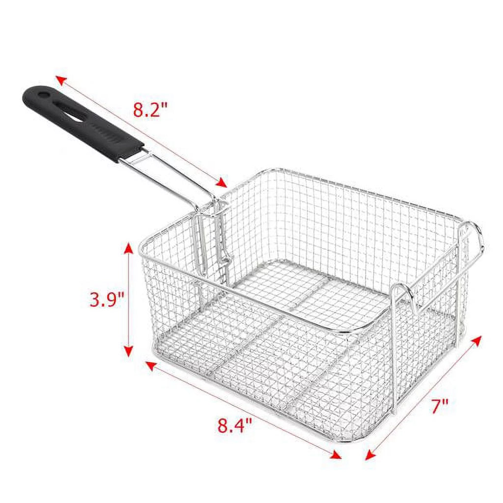 Freidora eléctrica de sobremesa con doble tanque de acero inoxidable - Gran capacidad - Electrodoméstico de sobremesa - Freidora industrial con tanque grande para papas fritas (12.7 cuartos/12 L, 5000 W)