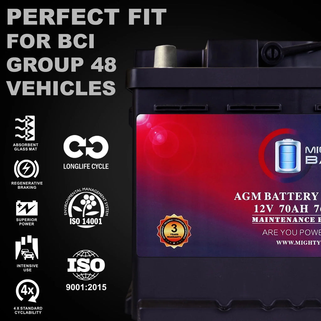 Batería de repuesto MM-H6 Grupo 48 12 V 70 Ah 120 RC 760 CCA – Compatible con Chevrolet Silverado 1500 1/2 Tonne 2007–2013