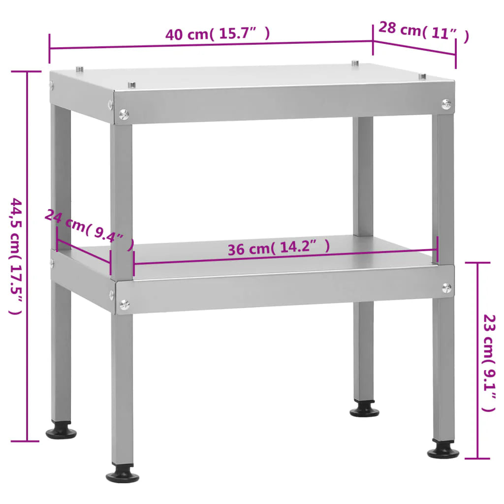 2025 Ahumador 44,5 x 29 x 83 cm con mesa 40 x 28 x 44,5 cm galvanizado – Armario para ahumar plateado