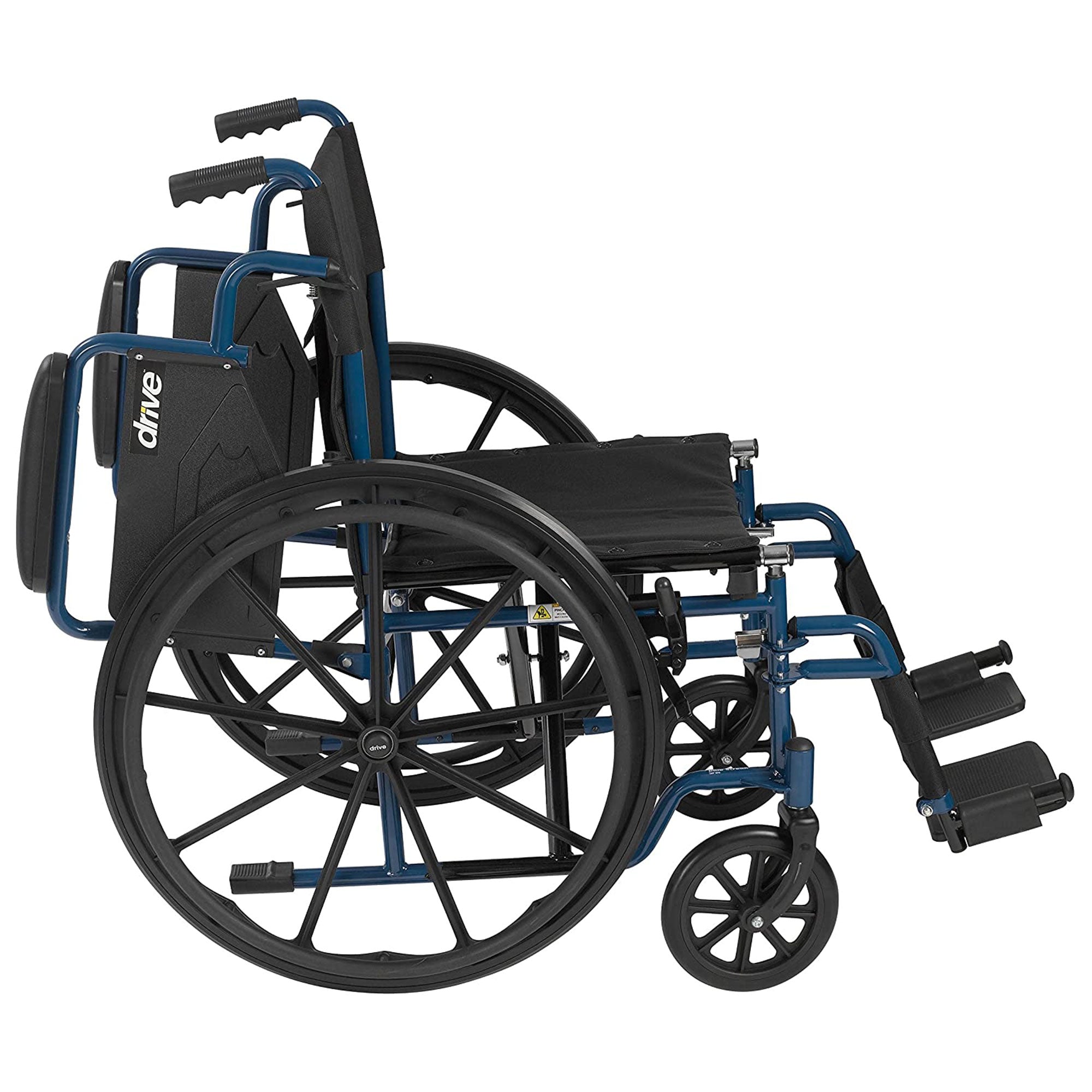 2025 Silla de ruedas plegable y liviana Drive Medical Blue Streak con asiento de 20 pulgadas de ancho