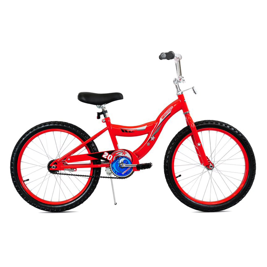 BMX de estilo libre para principiantes TRACER Logan de 20", cuadro de acero Hi-Ten, color rojo
