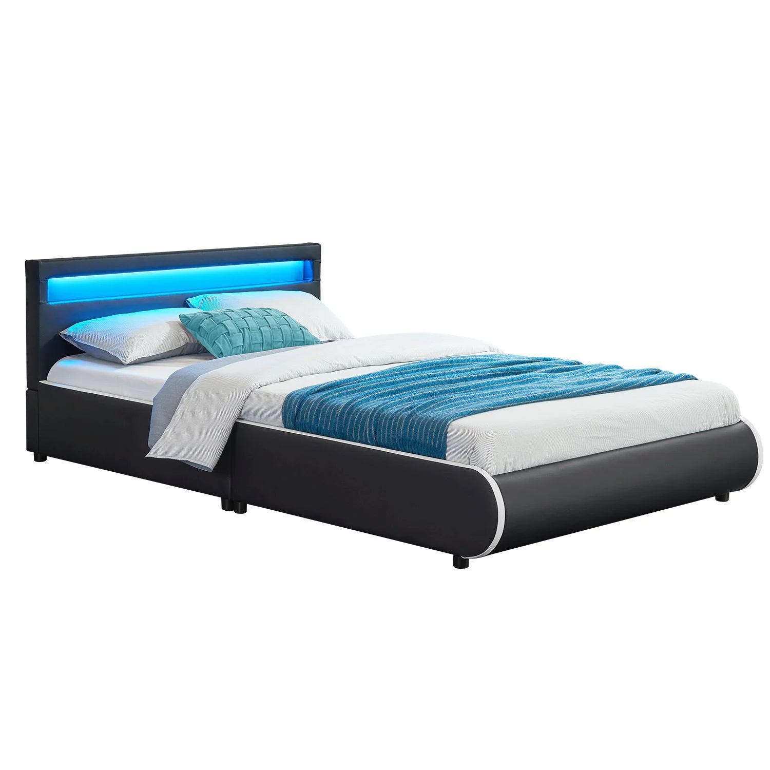 2025 Cama tapizada Sevilla 140x200 cm en blanco