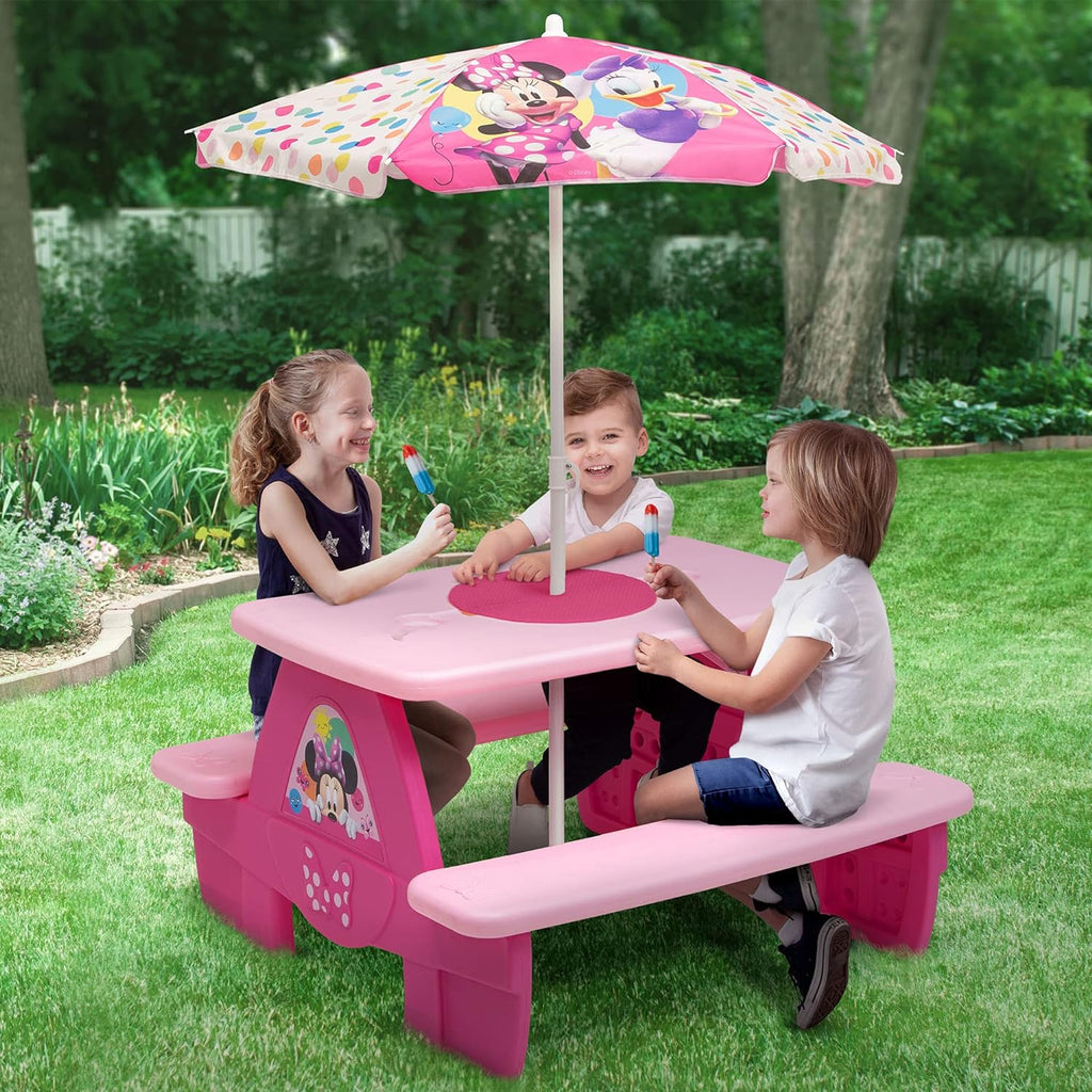 2025 Mesa de picnic de actividades para 4 niños Delta Children Minnie Mouse