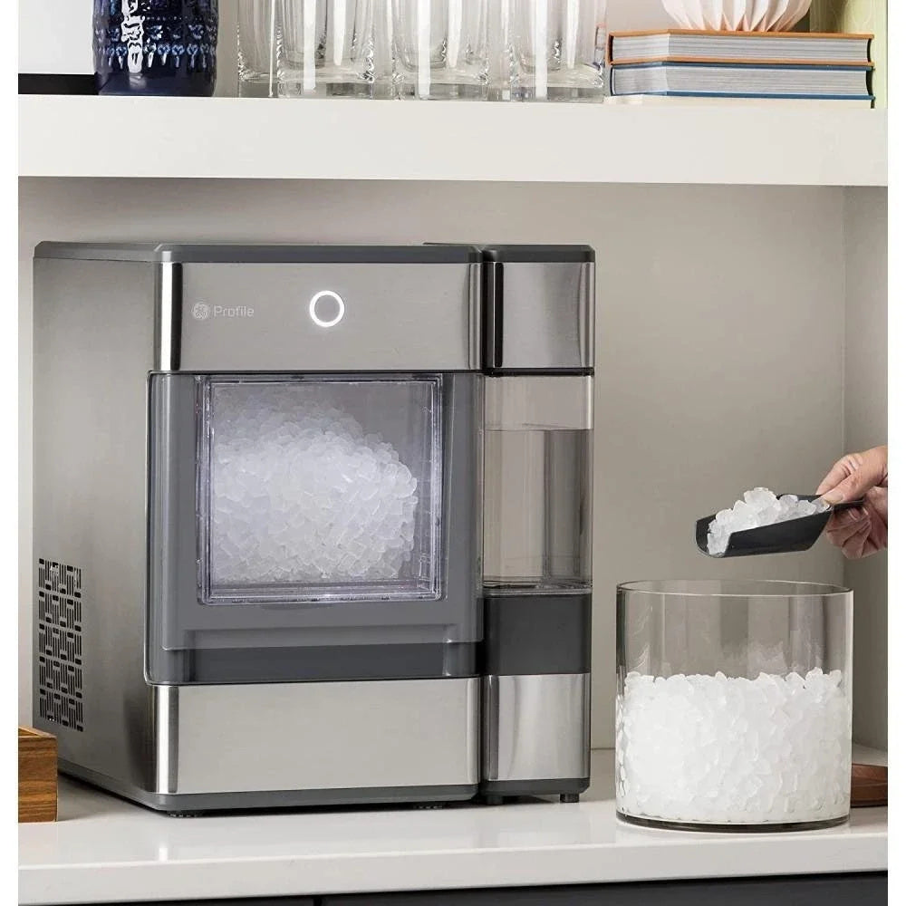 2025 Máquina de Hielo Nugget de Mostrador GE Profile Opal, Acero Inoxidable con LED, Bluetooth, 24 lbs/día