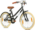 2025 Bicicleta Infantil Retro de 20 Pulgadas, Negra, para Niños de 6 a 7 Años