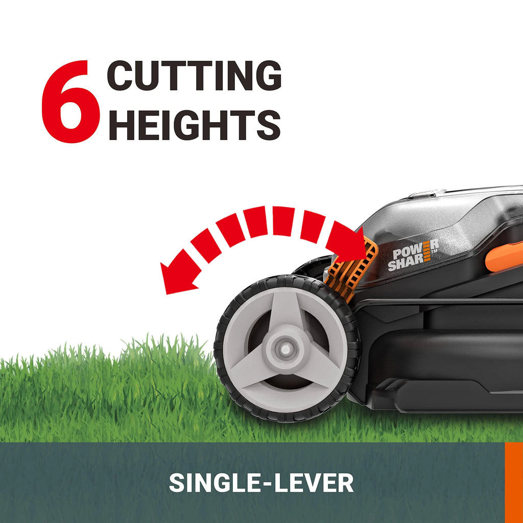2025 Cortacésped inalámbrico Worx Nitro 34 cm, cortacésped eléctrico, modelo WG779E, 40 V PowerShare PRO con 2 baterías de 2,5 Ah (baterías y cargador incluidos)
