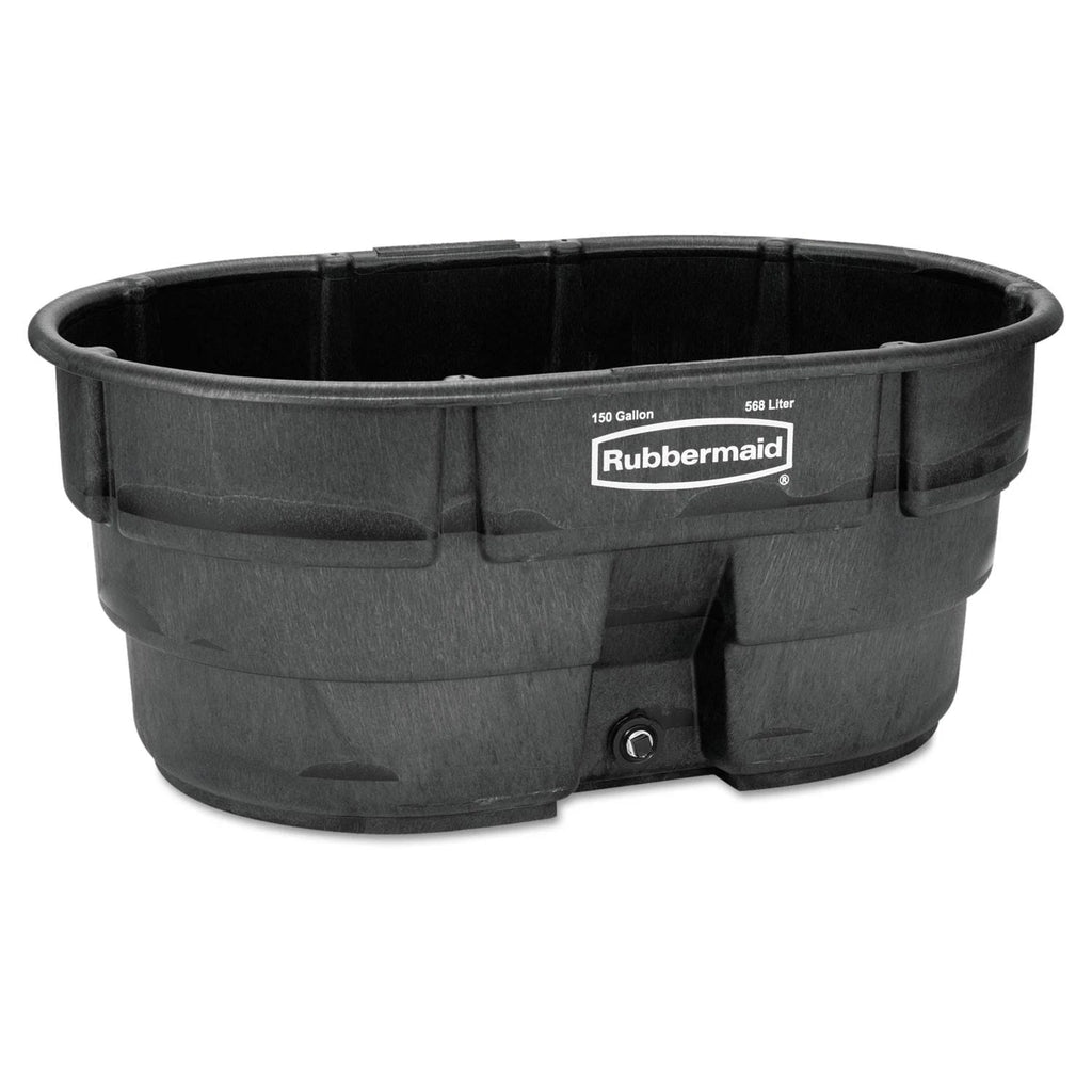 2025 Tanque de Existencias Rubbermaid FG424500BLA, Capacidad de 150 Gal, Plástico, Negro