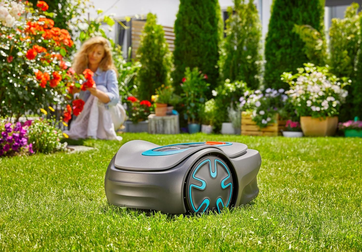 2025 Robot cortacésped Gardena SILENO minimo 350 m²: cortacésped inteligente con conectividad óptima, programable vía la aplicación Gardena Bluetooth (15208-47)