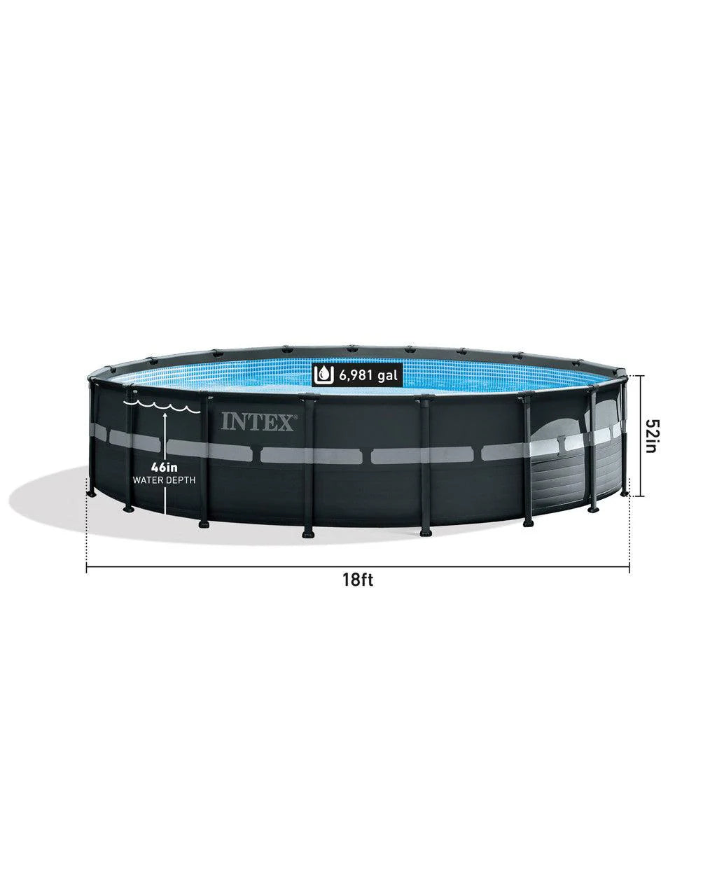 Piscina Elevada Intex Ultra XTR® Frame 18 pies x 52 pulgadas con Bomba y Filtro de Arena