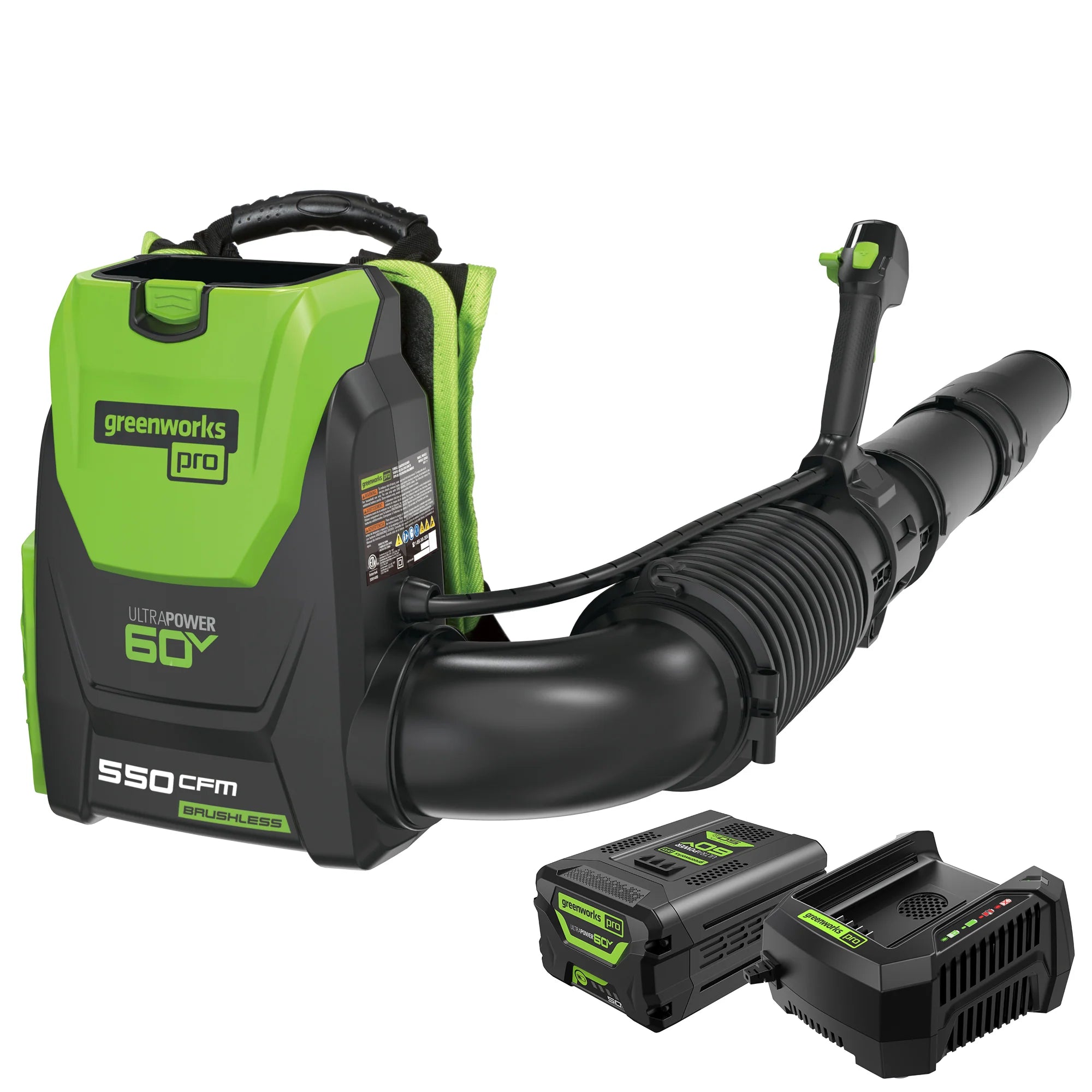 2025 Kit de herramientas de jardín inalámbricas Greenworks 60V – Batería y cargador rápido incluidos, compatible con más de 75 herramientas