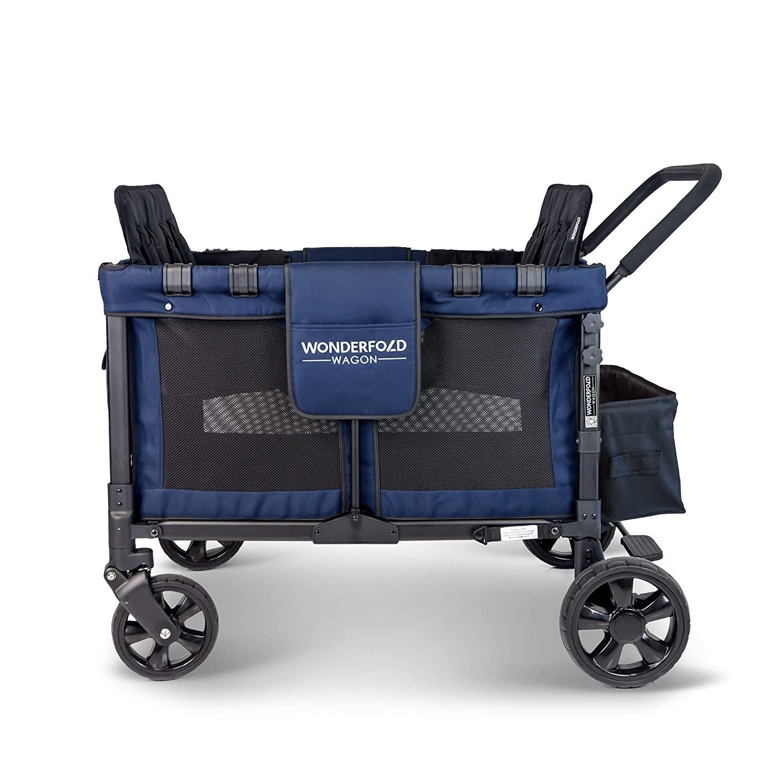 2025 Carro Multifuncional para Bebé, Cochecito Plegable para Cuatro Pasajeros con Capota Reversible y Removible, y Sillas para hasta 4 Niños Pequeños, Color Azul Marino