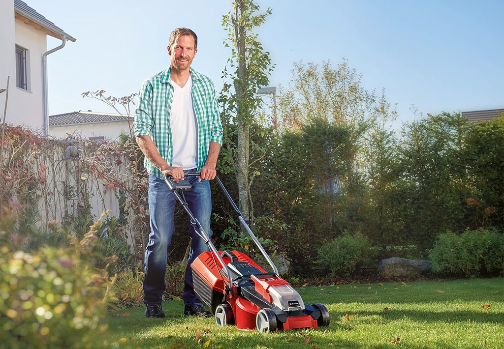 Einhell GE-CM 18/30 Li Battery Powered Lawn Mower Kit Power X-Change (18 V, 30 cm Cutting Width, Up to 150 m², Brushless, 25L Collecting Bag, 30-70 mm Cutting Height, with 3.0 Ah Battery and Charger)