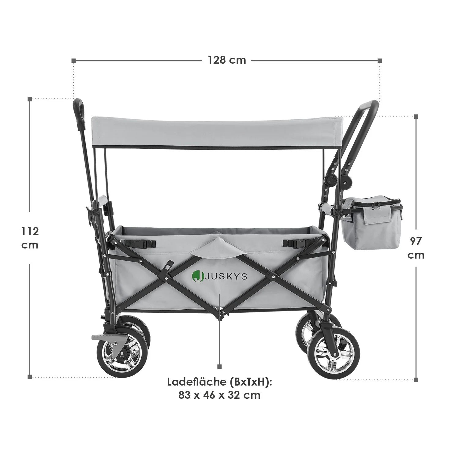 2025 Carro plegable con techo y bolsa