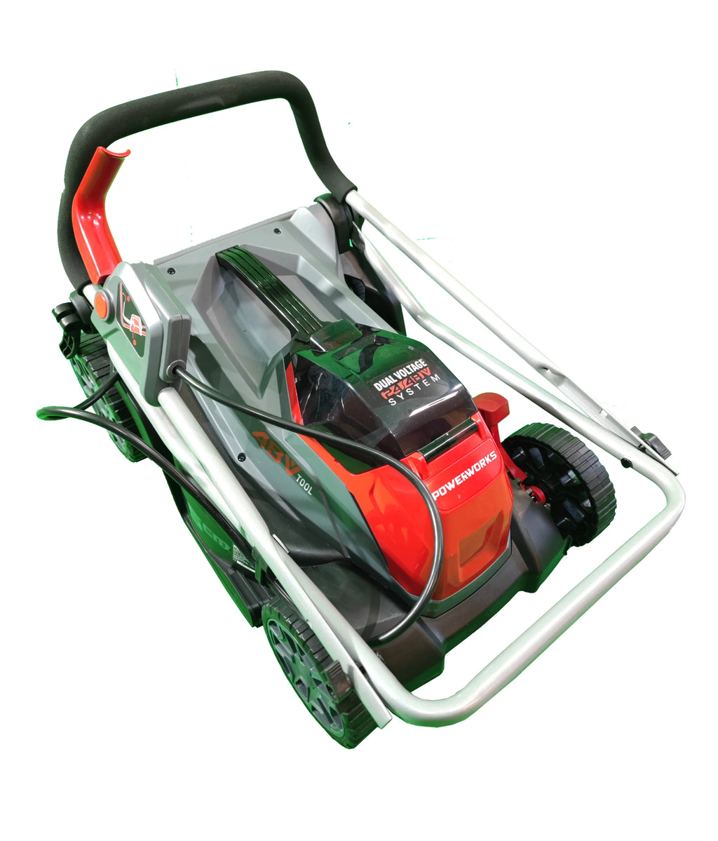 2025 Cortacésped inalámbrico Powerworks P48LM35K2 48 V, batería 48 V/2 Ah y cargador incluidos