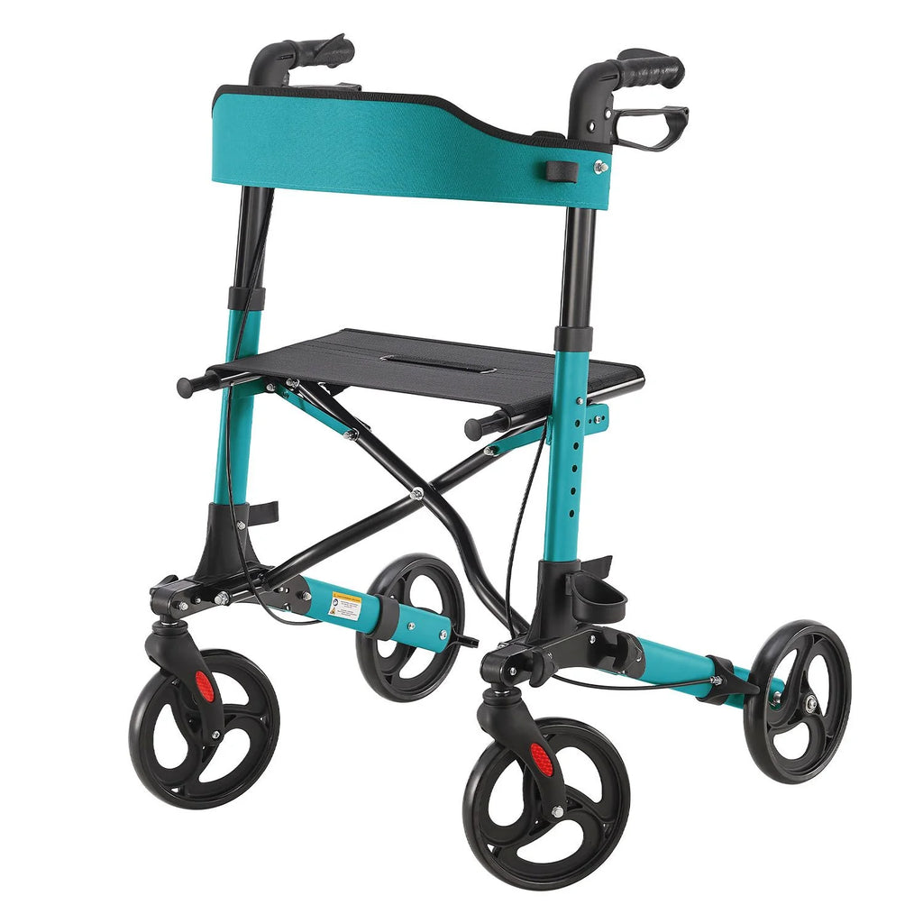 2025 Andador de aluminio Vital con asiento – Ligero, plegable y seguro