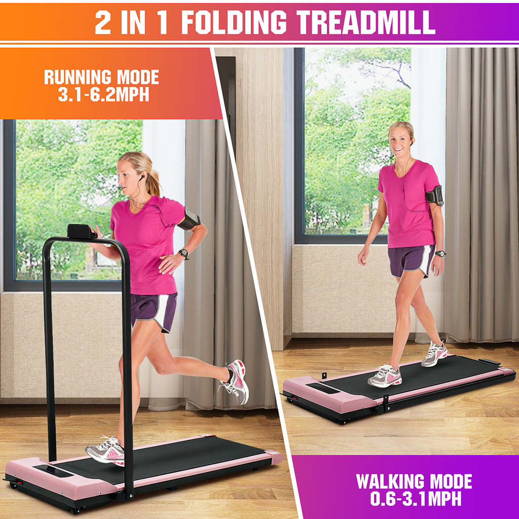 2025 Geemax Treadmill Eléctrica Plegable Compacta para Bajo Escritorio, Máquina de Ejercicio Motorizada, Máquina para Correr y Caminar con Control Remoto para Gimnasio en Casa (0.5-6.0MPH)