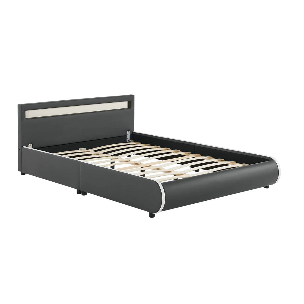2025 Cama tapizada Sevilla 140x200 cm en blanco